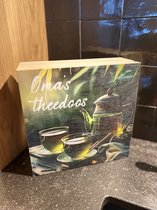 Creaties van Hier - theedoos - 9 vaks - gepersonaliseerd cadeau - 22x22x8 cm – grenen