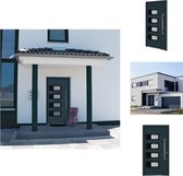 vidaXL Porte d'entrée PVC Aluminium - 100x200 cm - Anthracite - Charnières réglables - Moustiquaire de porte