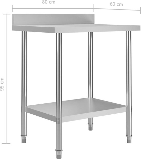 HIYOUGO Werktafel roestvrij staal, 3 niveaus opvouwbare serveerwagen roestvrij staal rolwagen keukentafel met 4 wielen roestvrijstalen tafel levensmiddelen bereidingstafel (zilver, 3 dieren
