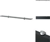 vidaXL Zwevende Plank - 100 x 20 cm - Zwart - Gehard Veiligheidsglas - Draagvermogen 15 kg - Wandsteun