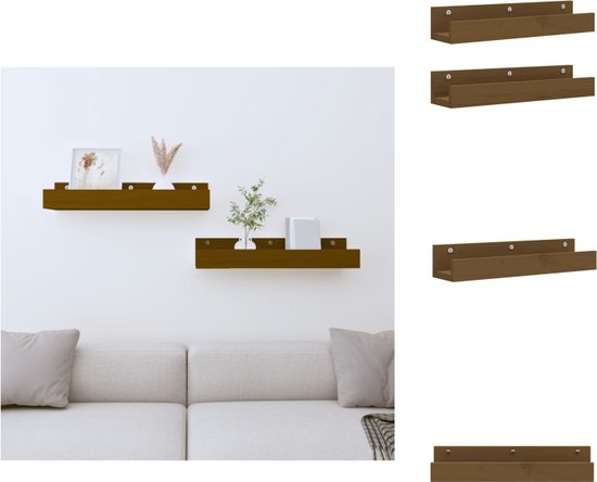 vidaXL Étagères murales 2 pcs sonoma gris 100x16,5x16,5 cm