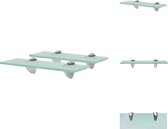 vidaXL Zwevende Plank - Glazen Schap - Transparant - 30 x 10 cm - 8 mm dikte - Wandsteun