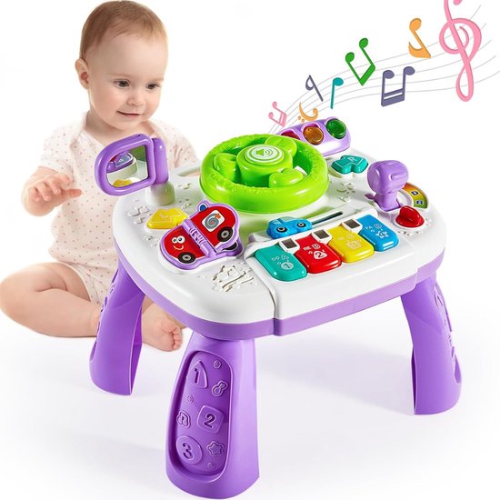 Speeltafel Baby Activiteitentafel Muziek Speelgoed Leren Activiteit Tafel Speelgoed Baby 1 Jaar Met Muziek En Licht Cadeau Peuter 18 Maanden 1 2 Jaar Meisje Jongen