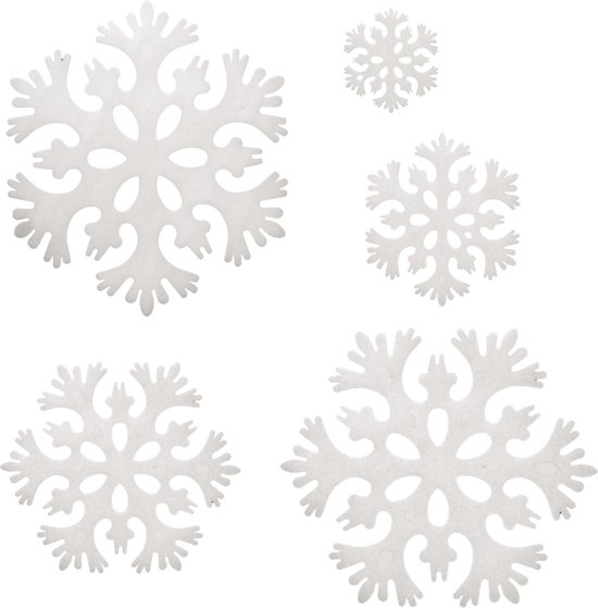 3BMT® Kerst Raamdecoratie Sterren - leuke Kerstversiering - Herbruikbaar - Set van 5 sterren in diverse formaten