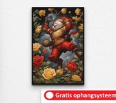 babykamer dibond schilderij - dibond kinderkamer schilderij - metaal schilderij kinderkamer - aluminium schilderij babykamer - astronaut aluminium schilderij - schilderij astronaut - 100 x 150 cm 6mm