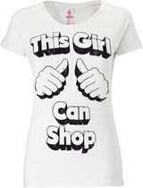 Logoshirt Vrouwen T-shirt This Girl Can Shop - Shirt met ronde hals van Logoshirt - offwhite
