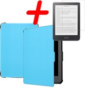 Étui adapté pour Kobo Clara HD Case Bookcase Cover Case avec protecteur d'écran - Kobo Clara HD Sleepcover - Blauw clair