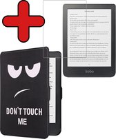 Hoesje Geschikt voor Kobo Clara HD Hoesje Luxe Bescherm Case Met Screenprotector - Hoes Geschikt voor Kobo Clara HD Hoes Book Cover - Don't Touch Me