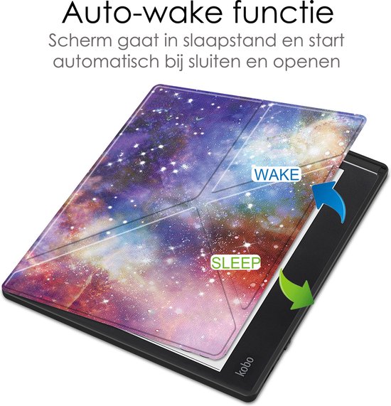 Étui adapté pour Kobo Elipsa 2E Cover Bookcase Cover Sleepcover avec protecteur d'écran - Galaxy