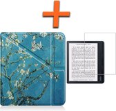 Hoesje Geschikt voor Kobo Sage Hoes Book Case - Hoes Geschikt voor Kobo Sage Hoesje Book Cover Met Screenprotector - Bloesem