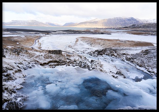 Affiche Islande givrée - Poster nature - 40x30 cm - Hors cadre - WALLLL