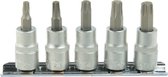 Torxdoppen set - T25 tot T50 - 5 delig - Torxdop - 3/8'' - GEKO