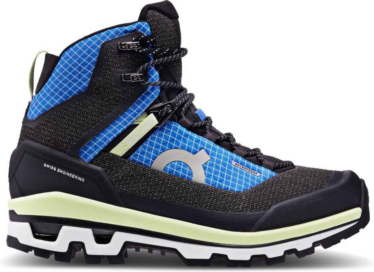 ON Cloudalpine Waterproof Dames Hoge Wandelschoen Cobalt Limelight 42 Blauw