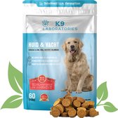 K9 Laboratories - huid & vacht - supplement - voor honden - met vachtproblemen - huidproblemen - Omega vetzuren - Noorse zalmolie - 60 stuks - voor glanzende vacht - gezonde huid - tegen jeuk en haarverlies