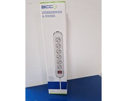 BCC stekkerdoos - PWR6-WAY-SKL-3.0 BL - Wit