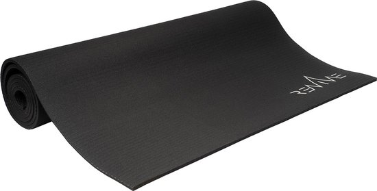 REVIVE eco / duurzame Yogamat "SUPREME" - exercise / fitness mat - kleur zwart - 183 x 61 cm, 6 mm dikte, eco gecertificeerd PER van REVIVE — afbeelding 5
