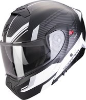Scorpion EXO-930 EVO SIKON Matt black-Silver-White - Maat L - Integraal helm - Scooter helm - Motorhelm - Zwart