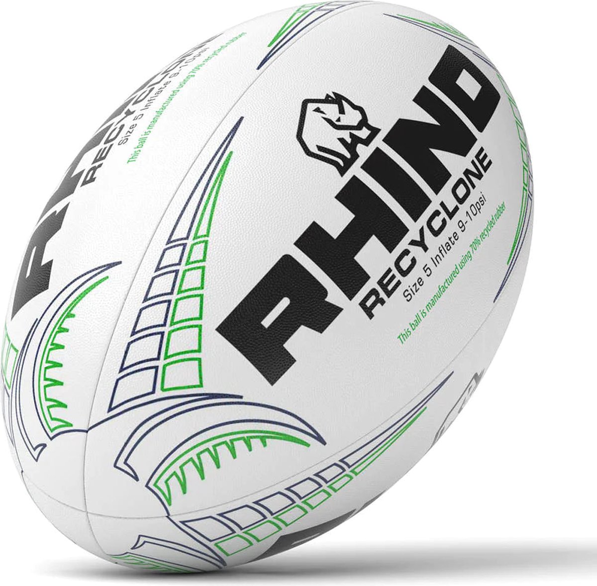 Rhino Recyclone Recycled Rugbybal Maat 3