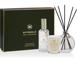 Riverdale - Cadeaupakket - Tea & Cardamom - Geurstokjes, Geurkaars & Roomspray - Geschenkset.