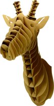 3D Model Karton Puzzel - Giraffe Hoofd Muurschild - DIY Hobby Knutsellen - 58x19x41cm