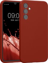 kwmobile telefoonhoesje geschikt voor Samsung Galaxy A34 5G - TPU backcover met siliconen coating - Smartphone case in spice rood