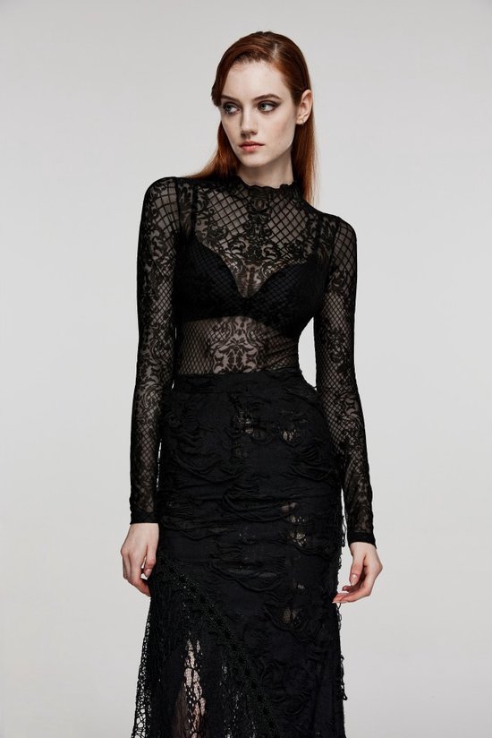 Zwarte Gothic Top main image 0