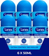 Bol.com Sanex Dermo Extra Control 48h Anti-transpirant Roller - Voordeelverpakking - 6 x 50ml aanbieding