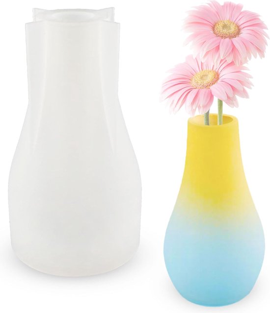 Vase, résine époxy, moule en silicone, moules à vase DIY, résine époxy, moules à vase en silicone pour la fabrication de porte-stylos, vases, bouteilles en cristal, bouteilles de rangement et ornements décoratifs