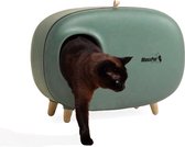 MaxxPet Bac à litière pour chat - Niche pour chat avec tiroir - 60 x 38 x 45cm - Vert