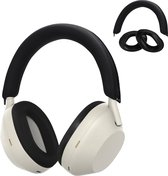 Housse en silicone kwmobile pour écouteurs - convient pour Sony WH-1000XM5 - Pour dragonne et coussinets d'oreille - 3x en noir