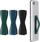 kwmobile vingerhouder voor smartphone - Vingergreep voor telefoon - Zelfklevende finger holder - Set van 3 - In Metallic carabisch blauw / metallic petrol / zwart