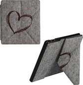 kwmobile vilten case voor e-reader - geschikt voor Amazon Kindle Oasis 10. Generation - Magnetische sluiting - Brushed Hart design