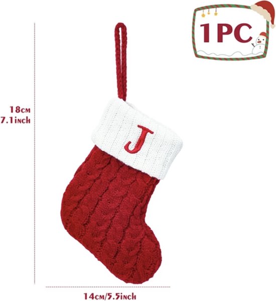 Kerstsok poppetje klein - Marbra Design