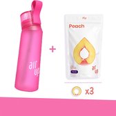 Air Up Drinking bottle pink starter kit - Flacon 650 ml - Comprenant 2 dosettes - starter kit - hydratant - Air up bottle - eau parfumée - vegan - bio