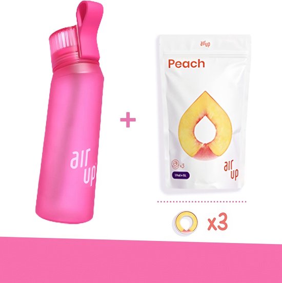 Air Up Drinking bottle pink starter kit - Flacon 650 ml - Comprenant 2  dosettes 