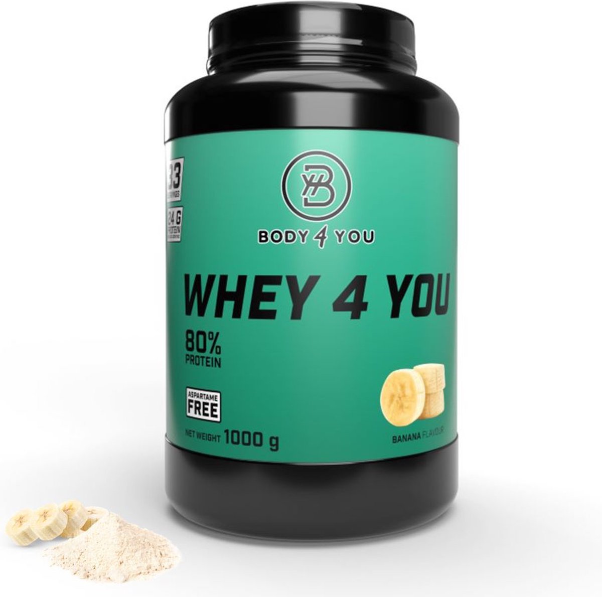 Body4You | Whey Protein | 1000 gram – 33 servings – Banaan