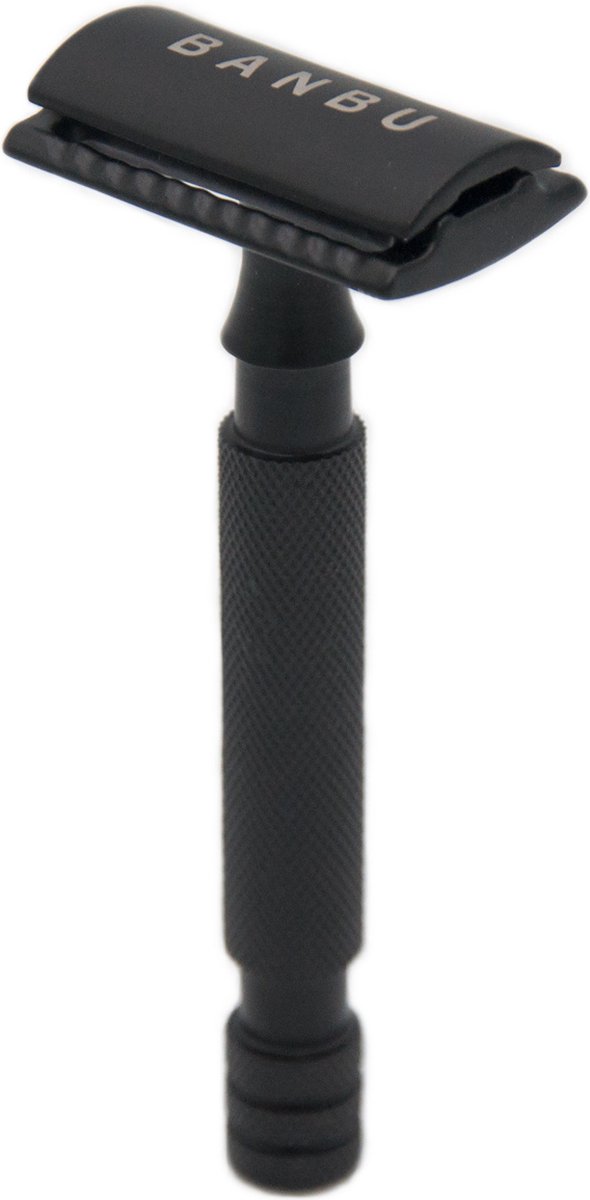 Banbu Vintage Safety Razor - Zwart - Herbruikbaar scheermes - Gesloten kam - RVS - Elegant