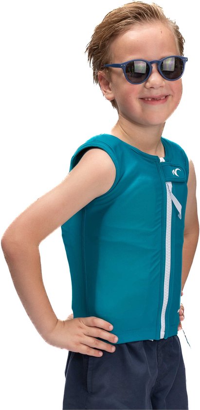 Foto: Watrflag swim suit corsica kids petrol zwemvest drijfvest voor kinderen xs