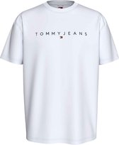 Tommy Hilfiger TJM Regular Linear Logo T-shirt - Heren - Wit - Maat L