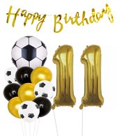Cijfer Ballon 11 | Snoes Champions Voetbal Plus - Ballonnen Pakket | Goud en Zwart