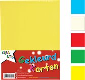 Creakit Gekleurd karton - 5 kleuren - A5 Formaat - 100 Vellen - Acid Free Papier - 21 x 29.7 cm