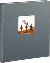 Fotoalbum Fine Art, 29 x 32 cm, 50 pagina's, 25 vellen, met uitsparing voor fotolade, grijs