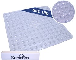 Douchemat Transparant - Antislip Mat - Antislipmat Douche - Badmat - ​​Schimmelbestendig - Met Zuignappen - Wasbaar - Transparant