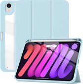 Geschikt Voor iPad Mini 6 Hoes - Mini 2021 Hoes - Solidenz Hybrid Bookcase Mini 6 - Mini 6 Cover - Mini 6 Case Met Autowake - Hoesje Met Pencil Houder - A2757 - A2777 - A2696 - Lichtblauw