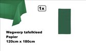 Nappe jetable papier vert foncé 120cm x 180cm - Soirée à Thema festival soirée à thème évènement gala