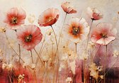 Fotobehang - Bloemen - Floraal - Poppy - Bloem - Planten - Vliesbehang- 254x184cm (lxb)