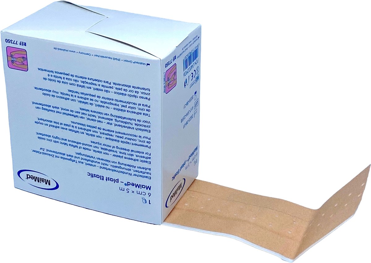 Goedkoopste Pleister op rol - 6cm x 5 m - MaiMed - Plast Elastic