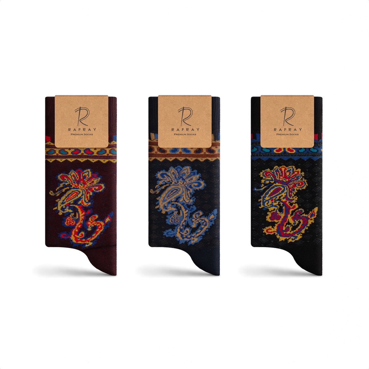 Rafray Socks Orient Floral Sokken Gift box - Premium Katoen - 3 paar - Maat 40-44