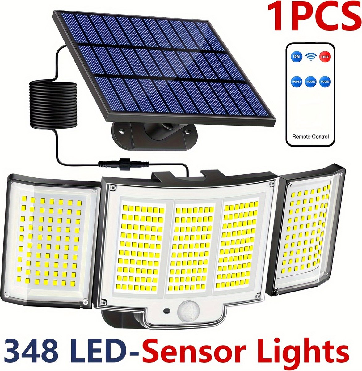 Photonspace Solar Buitenlamp met Bewegingssensor - Wandlamp met Sensor - Zonne-energie - 348 LED's - IP65