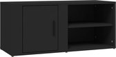 vidaXL - Tv-meubel - 80x31,5x36 - cm - bewerkt - hout - zwart